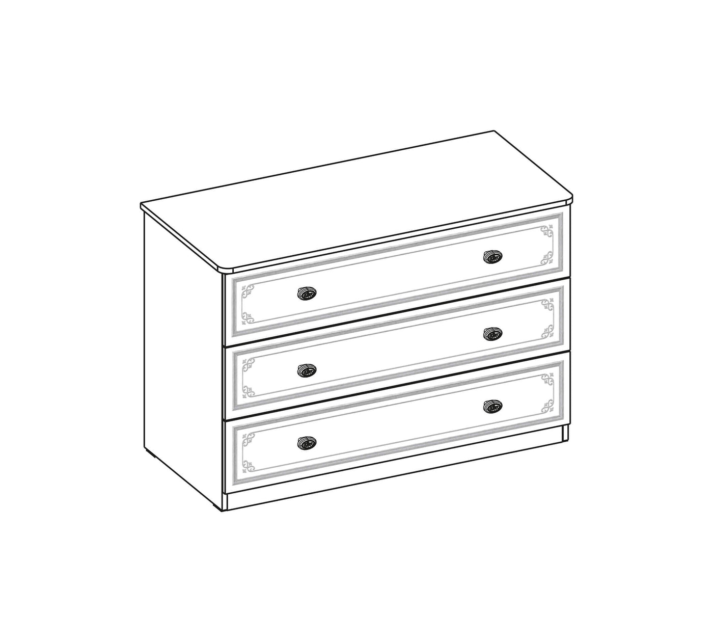 Selena Grey Large Dresser